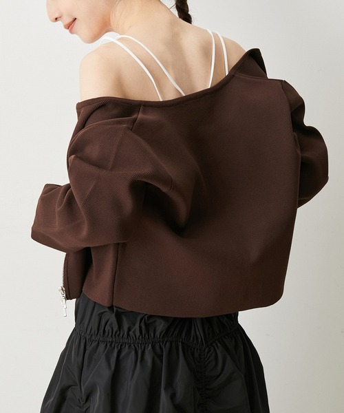 VIS（ビス）の「【ViVi12月号掲載】【選べる着丈】カップ付きロゴ刺繍キャミソール【洗える】（キャミソール・レディース・ブラック/オフホワイト/ホワイト系その他・FREE/FS）」の7枚目の写真