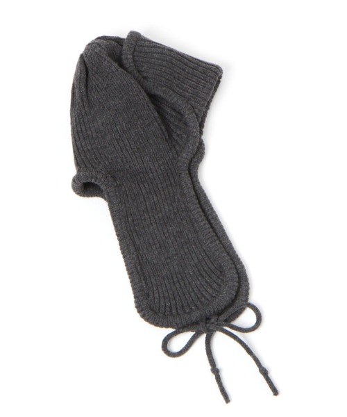 niko and...（ニコアンド）の「オリジナルパイロット風ニット帽（ニットキャップ/ビーニー・レディース・チャコール/ベージュ・FREE）」の3枚目の写真