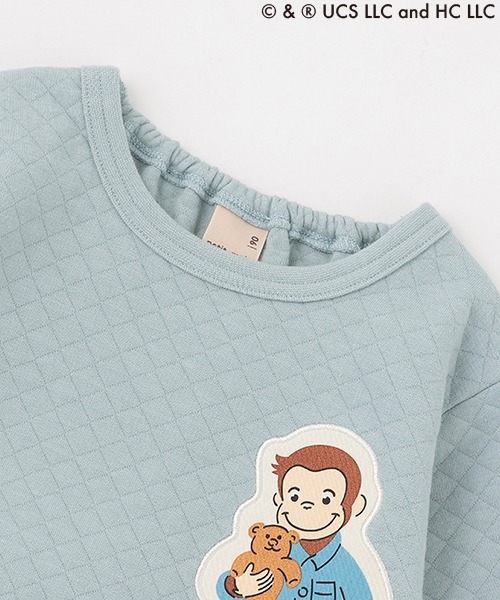 petit main（プティマイン）の「【おさるのジョージ】ルームセットアップ（アンサンブル・キッズ・アイボリー/エメラルド・100cm/130cm/80ｃｍ/120cm/90cm/110cm）」の7枚目の写真