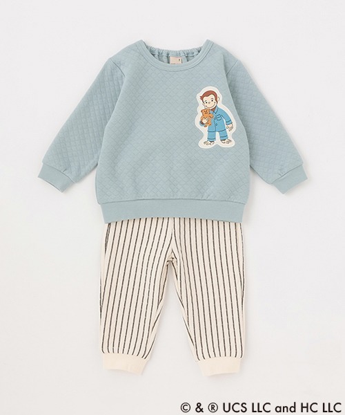 petit main（プティマイン）の「【おさるのジョージ】ルームセットアップ（アンサンブル・キッズ・アイボリー/エメラルド・100cm/130cm/80ｃｍ/120cm/90cm/110cm）」の15枚目の写真