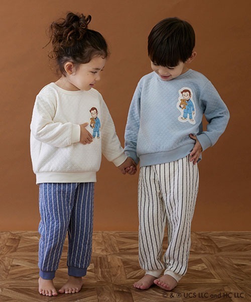 petit main（プティマイン）の「【おさるのジョージ】ルームセットアップ（アンサンブル・キッズ・アイボリー/エメラルド・100cm/130cm/80ｃｍ/120cm/90cm/110cm）」の17枚目の写真