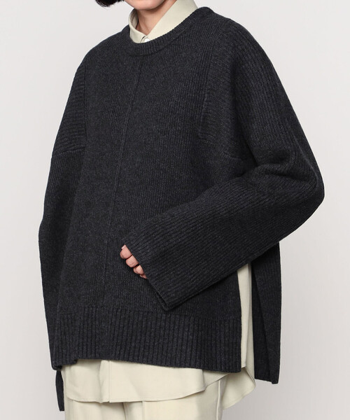 WALANCE(ワランス)の「WALANCE | 〈別注〉リブニットプルオーバー WOMEN(ニット/セーター・レディース・ネイビー/チャコール・F)」の13枚目の写真
