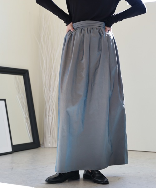 ULEULA（ウルア）の「ギャザーボリュームコクーンスカート（スカート・レディース・ブラウン/カーキ/ブラック・FREE）」の14枚目の写真