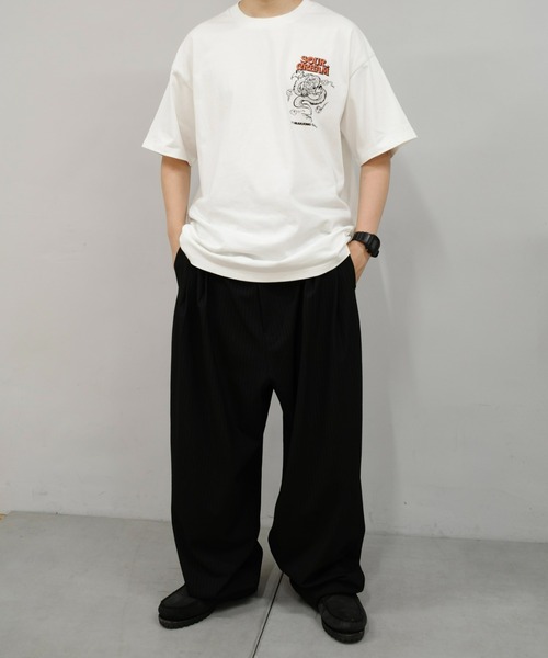 Sourcream（サワークリーム）の「【Sourcream麻雀倶楽部】ワイドタックスラックス（スラックス・メンズ・ブラック系その他/ブラック/ブラック系その他2・FREE）」の16枚目の写真