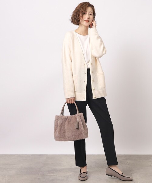 grove(グローブ)の「◆【リサイクル】エコファータックタッセル2WAYトート(トートバッグ・レディース・アイボリー/ダークグレー/ブラウン系その他/ライトベージュ・00)」の18枚目の写真