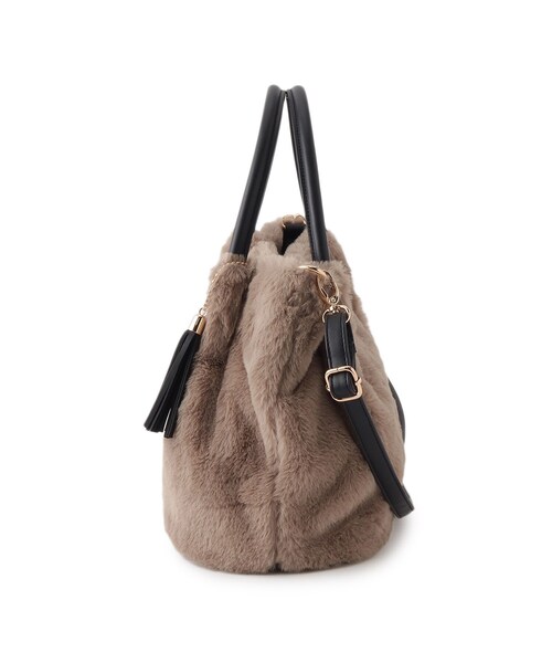 grove(グローブ)の「◆【リサイクル】エコファータックタッセル2WAYトート(トートバッグ・レディース・アイボリー/ダークグレー/ブラウン系その他/ライトベージュ・00)」の20枚目の写真