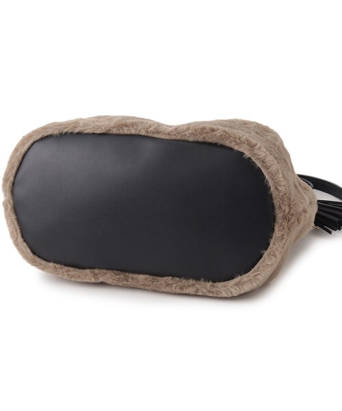 grove(グローブ)の「◆【リサイクル】エコファータックタッセル2WAYトート(トートバッグ・レディース・アイボリー/ダークグレー/ブラウン系その他/ライトベージュ・00)」の22枚目の写真