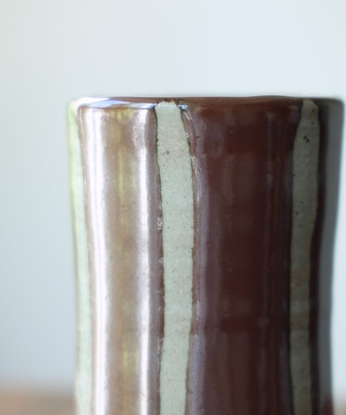 筒花入 花瓶 フラワーベース 作家 信楽 共箱 愛子 濱田窯 / 益子焼 筒花入 小（フラワーベース）｜fennica（フェニカ）の