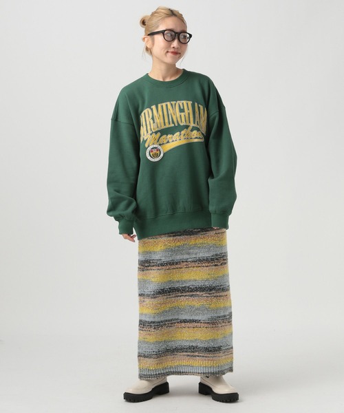 BAYFLOW（ベイフロー）の「【YOU are YOU】【スタッフ企画】ブークレボーダースカート【SETUP対応】（スカート・レディース・ブルー/イエロー・SMALL/MEDIUM）」の3枚目の写真