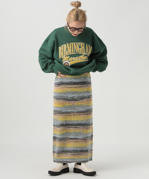 BAYFLOW（ベイフロー）の「【YOU are YOU】【スタッフ企画】ブークレボーダースカート【SETUP対応】（スカート・レディース・ブルー/イエロー・SMALL/MEDIUM）」の5枚目の写真