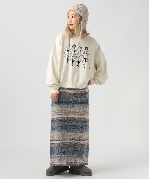 BAYFLOW（ベイフロー）の「【YOU are YOU】【スタッフ企画】ブークレボーダースカート【SETUP対応】（スカート・レディース・ブルー/イエロー・SMALL/MEDIUM）」の6枚目の写真