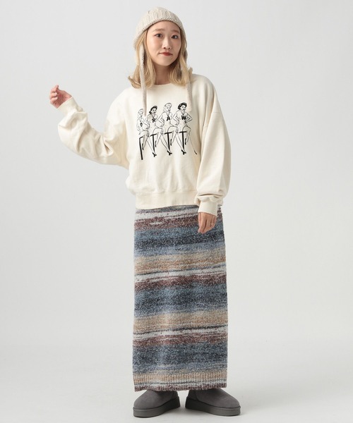 BAYFLOW（ベイフロー）の「【YOU are YOU】【スタッフ企画】ブークレボーダースカート【SETUP対応】（スカート・レディース・ブルー/イエロー・SMALL/MEDIUM）」の7枚目の写真