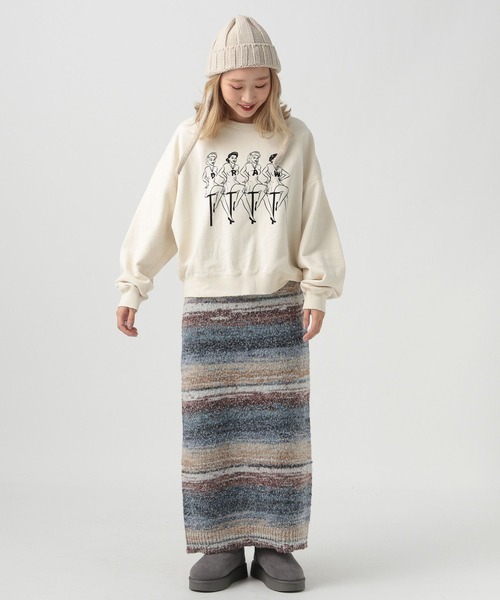 BAYFLOW（ベイフロー）の「【YOU are YOU】【スタッフ企画】ブークレボーダースカート【SETUP対応】（スカート・レディース・ブルー/イエロー・SMALL/MEDIUM）」の8枚目の写真