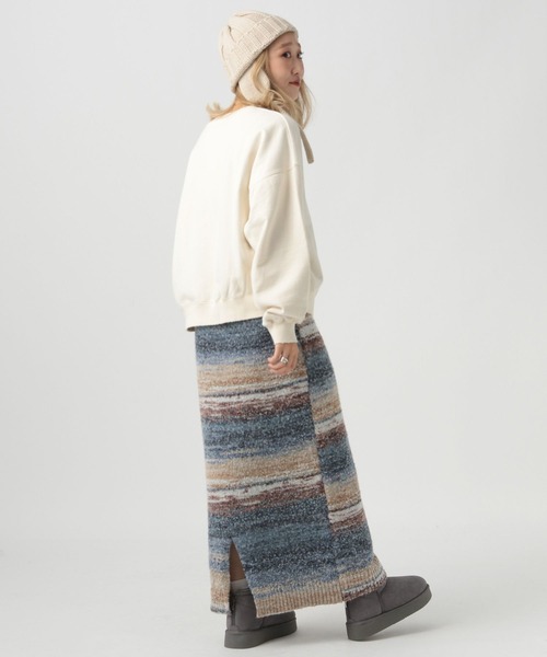 BAYFLOW（ベイフロー）の「【YOU are YOU】【スタッフ企画】ブークレボーダースカート【SETUP対応】（スカート・レディース・ブルー/イエロー・SMALL/MEDIUM）」の9枚目の写真