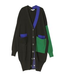 UN3D. | バイカラーオーバーカーデ(カーディガン/ボレロ)