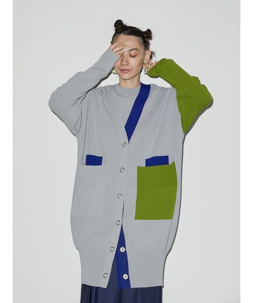 美品 UN3D オーバーサイズBIGカーディガン UN3D. カーディガン OVER CD / オーバーカーデ レディース