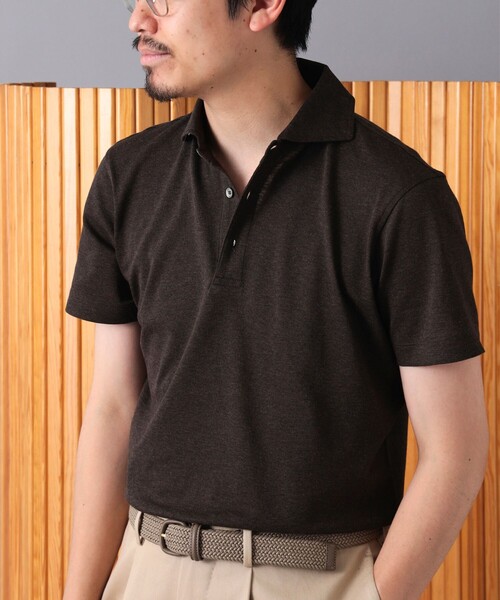 BEAMS F(ビームスエフ)の「MORGANO × BEAMS F / 別注 カノコ ショートスリーブ ポロシャツ(ポロシャツ・メンズ・ラベンダー/ネイビー/ロイヤルブルー/グリーン/ダークブラウン・48/46/44/52/50)」の2枚目の写真