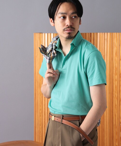 BEAMS F(ビームスエフ)の「MORGANO × BEAMS F / 別注 カノコ ショートスリーブ ポロシャツ(ポロシャツ・メンズ・ラベンダー/ネイビー/ロイヤルブルー/グリーン/ダークブラウン・48/46/44/52/50)」の3枚目の写真