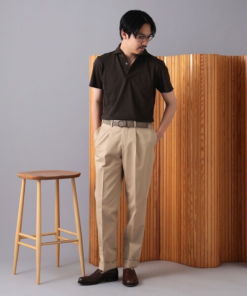 BEAMS F(ビームスエフ)の「MORGANO × BEAMS F / 別注 カノコ ショートスリーブ ポロシャツ(ポロシャツ・メンズ・ラベンダー/ネイビー/ロイヤルブルー/グリーン/ダークブラウン・48/46/44/52/50)」の10枚目の写真
