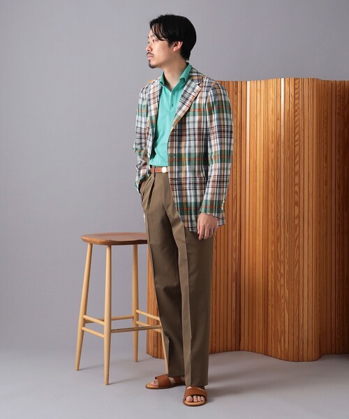 BEAMS F(ビームスエフ)の「MORGANO × BEAMS F / 別注 カノコ ショートスリーブ ポロシャツ(ポロシャツ・メンズ・ラベンダー/ネイビー/ロイヤルブルー/グリーン/ダークブラウン・48/46/44/52/50)」の15枚目の写真
