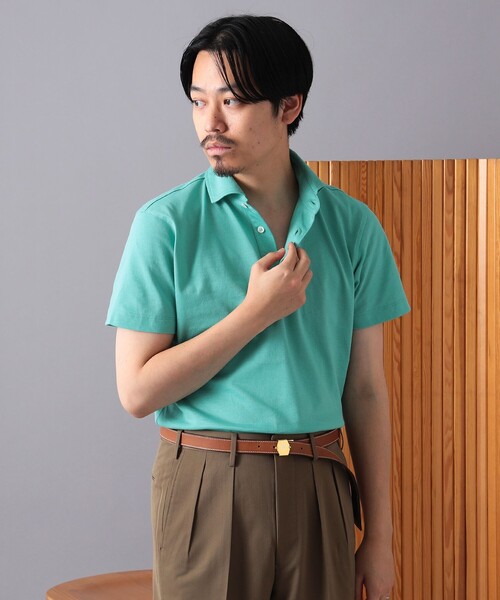 BEAMS F(ビームスエフ)の「MORGANO × BEAMS F / 別注 カノコ ショートスリーブ ポロシャツ(ポロシャツ・メンズ・ラベンダー/ネイビー/ロイヤルブルー/グリーン/ダークブラウン・48/46/44/52/50)」の17枚目の写真