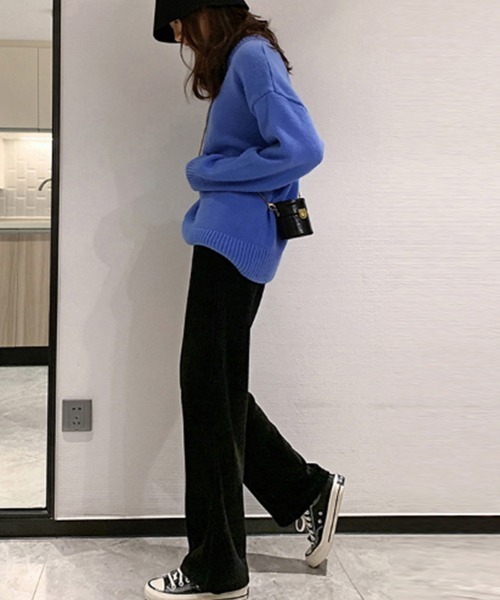 Miniministore(ミニミニストア)の「【新サイズ追加】裏起毛 コーデュロイパンツ レディース冬(スラックス・レディース・ブラック/アイボリー・M/L)」の13枚目の写真