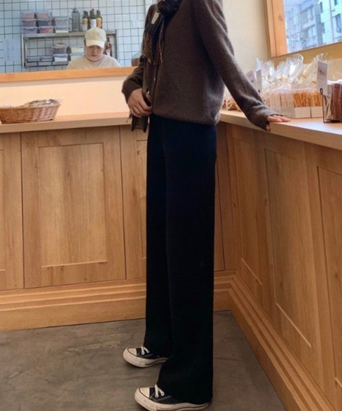 Miniministore(ミニミニストア)の「【新サイズ追加】裏起毛 コーデュロイパンツ レディース冬(スラックス・レディース・ブラック/アイボリー・M/L)」の3枚目の写真