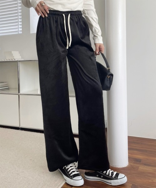 Miniministore(ミニミニストア)の「【新サイズ追加】裏起毛 コーデュロイパンツ レディース冬(スラックス・レディース・ブラック/アイボリー・M/L)」の16枚目の写真