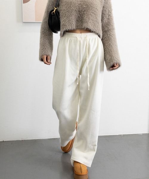 Miniministore(ミニミニストア)の「【新サイズ追加】裏起毛 コーデュロイパンツ レディース冬(スラックス・レディース・ブラック/アイボリー・M/L)」の22枚目の写真