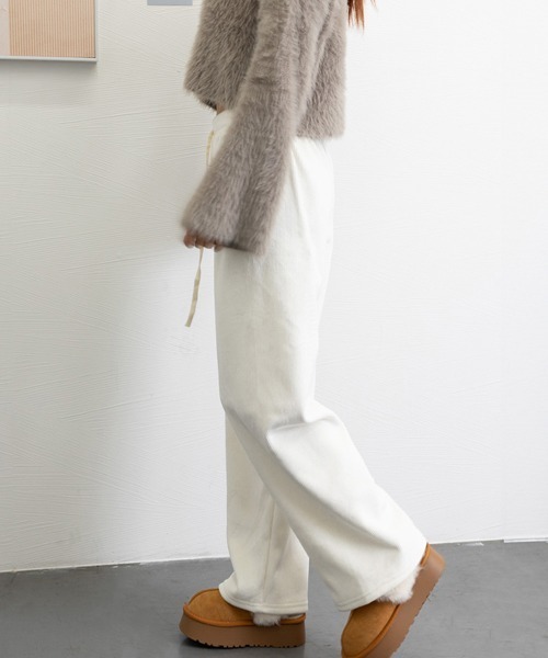 Miniministore(ミニミニストア)の「【新サイズ追加】裏起毛 コーデュロイパンツ レディース冬(スラックス・レディース・ブラック/アイボリー・M/L)」の15枚目の写真