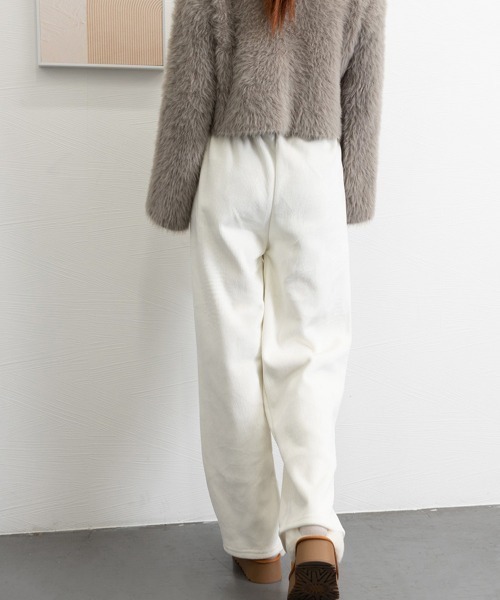 Miniministore(ミニミニストア)の「【新サイズ追加】裏起毛 コーデュロイパンツ レディース冬(スラックス・レディース・ブラック/アイボリー・M/L)」の18枚目の写真