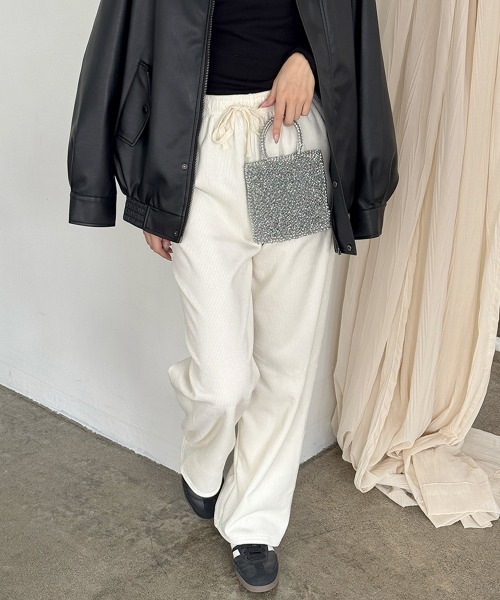 セール】【新サイズ追加】裏起毛 コーデュロイパンツ レディース冬