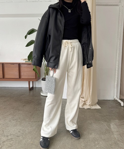 セール】【新サイズ追加】裏起毛 コーデュロイパンツ レディース冬