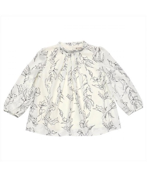 TOKYO SHIRTS（トウキョウシャツ）の「前タックブラウス（シャツ/ブラウス・レディース・オフホワイト/ブラック・L/LL/M）」の2枚目の写真