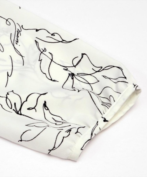 TOKYO SHIRTS（トウキョウシャツ）の「前タックブラウス（シャツ/ブラウス・レディース・オフホワイト/ブラック・L/LL/M）」の8枚目の写真