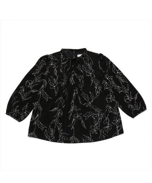 TOKYO SHIRTS（トウキョウシャツ）の「前タックブラウス（シャツ/ブラウス・レディース・オフホワイト/ブラック・L/LL/M）」の6枚目の写真