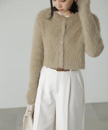 FREE'S MART | 前後２ＷＡＹリブシャギーショート丈ニット(カーディガン/ボレロ)