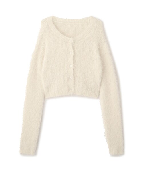 FREE'S MART（フリーズマート）の「前後２ＷＡＹリブシャギーショート丈ニット（カーディガン/ボレロ・レディース・ブルー/ベージュ/ホワイト/ライトグリーン・FREE）」の5枚目の写真