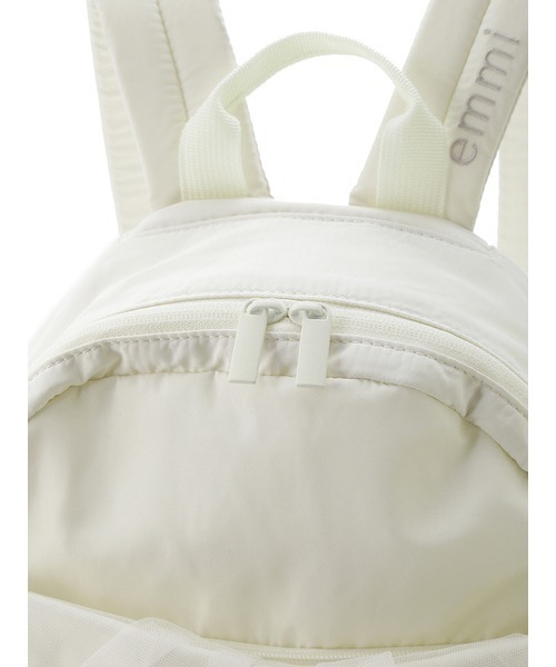 emmi（エミ）の「【emmi atelier】eco　メッシュカバーミニギャザーバックパック（バックパック/リュック・レディース・アイボリー/ブラック・FREE）」の11枚目の写真