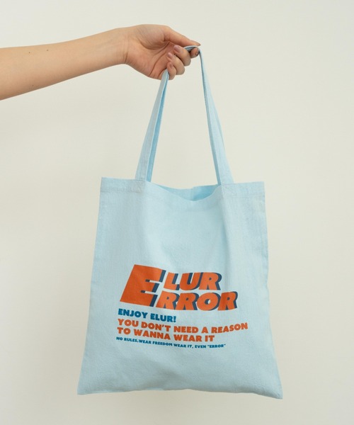 eLur(エラー)の「ロゴトートバッグ(トートバッグ・レディース・ブルー/レッド/アイボリー・FREE)」の3枚目の写真