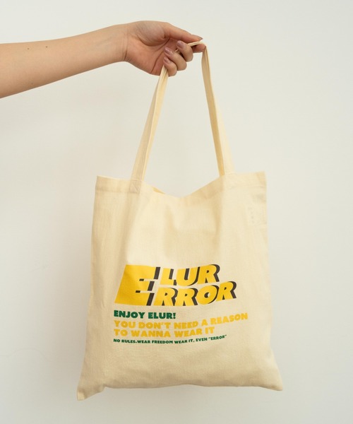 eLur(エラー)の「ロゴトートバッグ(トートバッグ・レディース・ブルー/レッド/アイボリー・FREE)」の2枚目の写真