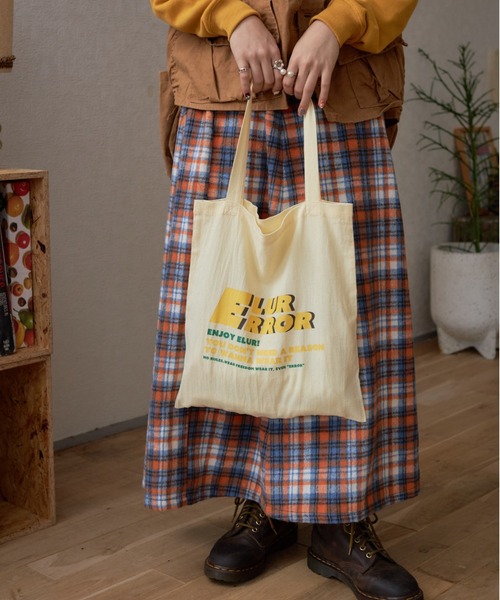 eLur(エラー)の「ロゴトートバッグ(トートバッグ・レディース・ブルー/レッド/アイボリー・FREE)」の5枚目の写真