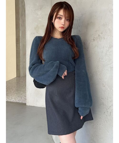 RESEXXY(リゼクシー)の「ビットポイントミニスカート(スカート・レディース・ブラック/チャコールグレー/ベージュ・FREE)」の17枚目の写真