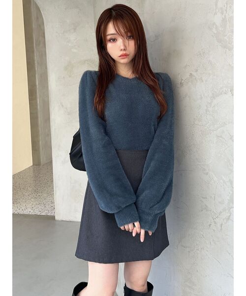 RESEXXY(リゼクシー)の「ビットポイントミニスカート(スカート・レディース・ブラック/チャコールグレー/ベージュ・FREE)」の18枚目の写真