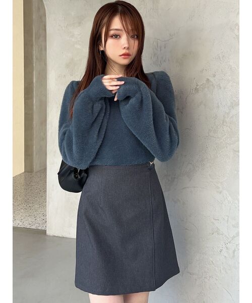 RESEXXY(リゼクシー)の「ビットポイントミニスカート(スカート・レディース・ブラック/チャコールグレー/ベージュ・FREE)」の19枚目の写真