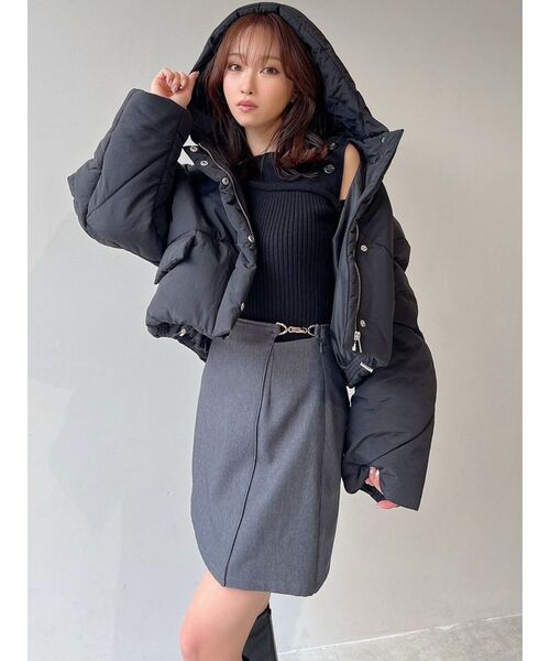 RESEXXY(リゼクシー)の「ビットポイントミニスカート(スカート・レディース・ブラック/チャコールグレー/ベージュ・FREE)」の20枚目の写真