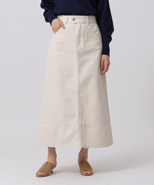 GALLEST(ギャレスト)の「フレアデニムスカート(デニムスカート・レディース・アイボリー/チャコールグレー/ネイビー・40/38/36)」の1枚目の写真