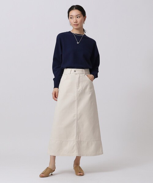 GALLEST(ギャレスト)の「フレアデニムスカート(デニムスカート・レディース・アイボリー/チャコールグレー/ネイビー・40/38/36)」の5枚目の写真