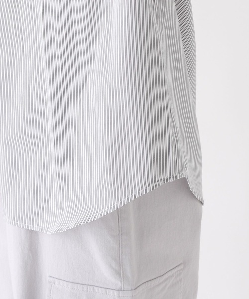 repipi armario（レピピ アルマリオ）の「ストライプカタリボンブラウス（シャツ/ブラウス・キッズ・ブラック/サックスブルー/ピンク・MEDIUM/SMALL/LARGE）」の13枚目の写真