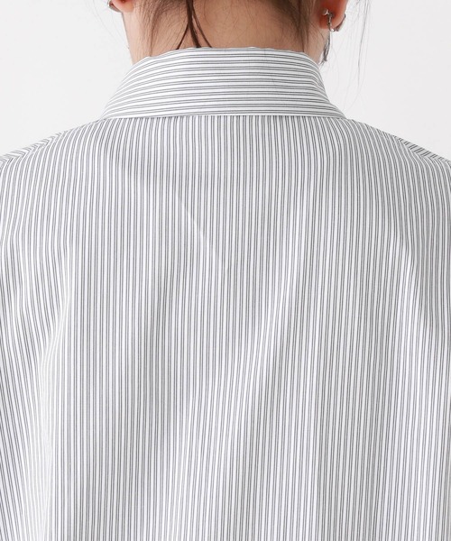 repipi armario（レピピ アルマリオ）の「ストライプカタリボンブラウス（シャツ/ブラウス・キッズ・ブラック/サックスブルー/ピンク・MEDIUM/SMALL/LARGE）」の16枚目の写真